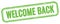 WELCOME BACK text on green grungy vintage stamp