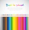 Welcome back to school with Color pencils background
