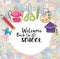 Welcome back to school doodle clip art