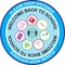 Welcome back to school, keep your distance, round Vector illustration sign for post covid-19 Coronavirus pandemic, covid19