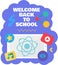 Welcome back to school for learning subject vector