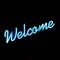 Welcome Blue Neon Sign