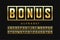 Welcome Bonus casino banner design font