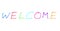 Welcome - Colorful handwritten text
