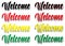 Welcome colorful shadowed banner series - Vector