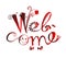 Welcome - cute hand drawn lettering