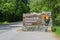 Welcome entrance sign in the Glacier National Park, Montana USA