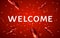 Welcome festive realistic gorgeous banner red flat