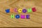 Welcome home greeting happy family children letters plastic