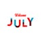 Welcome July Vector Template Design Illustration