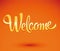 Welcome - lettering vector