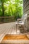 Welcome Mat and Chairs on an Outdoor Deck