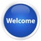 Welcome premium blue round button