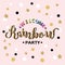 Welcome Rainbow party text as logotype, badge, patch