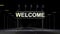 Welcome road sign 3d illustration