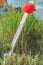 Welcome sign with ballons on sandy beach in Travemunde, Germany