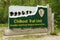 Welcome sign at entrance to Chilkoot Trail in Skagway Alaska