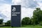 A Welcome sign at the General Mills headquarters in suburban Minneapolis, Minnesota.