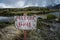 Welcome sign at the Hot Creek Fish Hatchery in Mammoth Lakes California