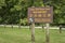 Welcome sign for Katy Trail State Park. The park is the nation\\\'s longest rails-to-trails