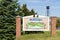 Welcome sign to Garfield Washington in agricultural Whitman County