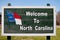 Welcome Sign to North Carolina