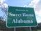 Welcome Sign to Sweet Home Alabama Road along Interstate 10 Photo Image