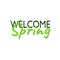 Welcome spring inscription. Vector lettering card