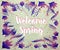 Welcome Spring typography leaves foliage paper texture background