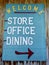 Welcome Store Office Dining sign