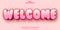 Welcome text effect, editable creative welcome lettering concept