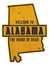 Welcome To Alabama Sign Road Street Grunge Art