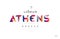 Welcome to athens greece card and letter design typography icon