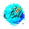 Welcome to Bali concept in vintage graphic style