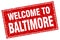 welcome to Baltimore stamp