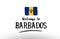 welcome to barbados country flag logo card banner design poster