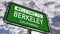Welcome to Berkeley, California. USA City Road Sign Close Up Realistic Animation