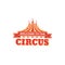 Welcome to big top circus advert, striped marquee