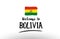 welcome to bolivia country flag logo card banner design poster