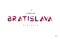 Welcome to bratislava slovakia card and letter design typography