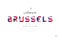 Welcome to brussels belgium card and letter design typography icon