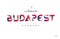 Welcome to budapest hungary card and letter design typography icon