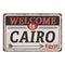 Welcome to Cairo , Illinois , road sign vector illustration, road table,