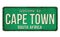 Welcome to Cape Town vintage rusty metal sign