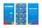 Welcome to City Aquarium Card Template, School Excursions Flyer, Invitation Card with Cute Colorful Tropical Fishes