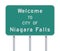 Welcome to City of Niagara Falls road sign