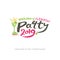 Welcome to the Cocktail Party. 2019. Vector cocktail party logo. Cocktail with a straw and handwritten inscription.