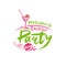 Welcome to the Cocktail Party. Summer 2019. Vector cocktail party logo