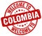 welcome to Colombia stamp