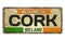Welcome to Cork vintage rusty metal sign
